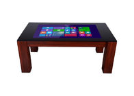 Layar Belajar Tahan Air Meja Kopi 43'' Kios Interaktif Multi-Touch Screen Gaming Smart Coffee Table