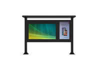 Outdoor 75 inci Eco terang layar iklan lcd lantai berdiri iklan monitor dan menampilkan Digital signage