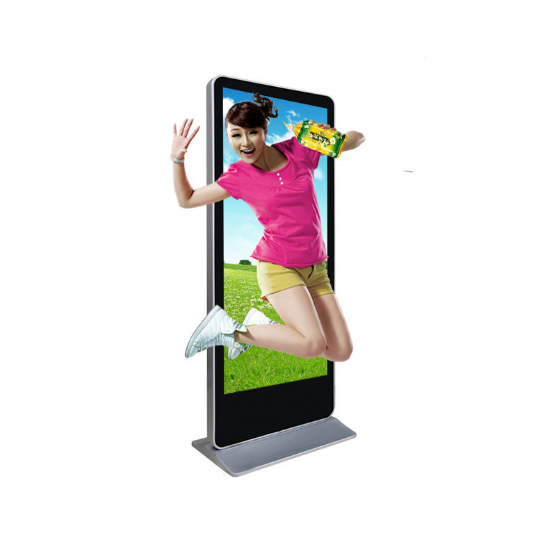 4K Resolution Glass Tampilan 3D Gratis SSD 120GB All In One Display Kiosk 55 Inch