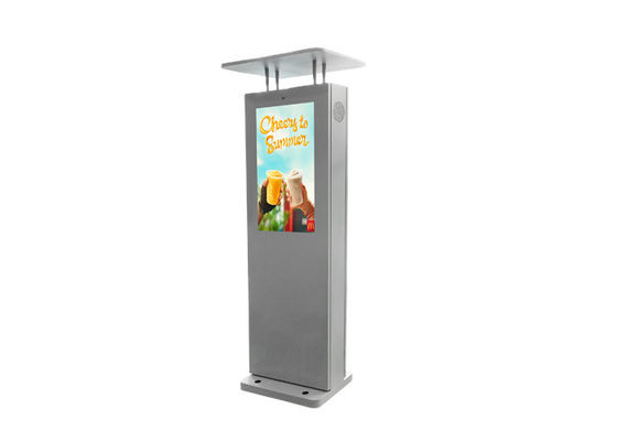 Waterproof 32 "Battery Powered LCD Digital Signage Outdoor Kios Outdoor Electronic Signs For Business