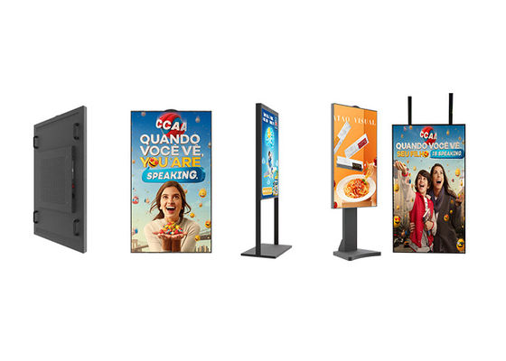 Outdoor 55 Inch Lcd Advertising Screen Floor Stand Advertising Digital Signage Displays