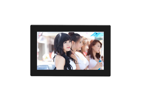 1500 mAh Baterai isi ulang 9 inci Aluminium Digital Photo Frame dengan MP4/Mov/Avi Video Format
