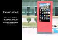 43 &amp;#39;&amp;#39; Dustproof Multi Touch Dual Screen Media HD Penuh Kios Luar Totem Advertising LCD Display Way Finder