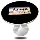 Indoor Round Style Coffee Wireless Charger Di dalamnya Capacitive Touch 22 Inch Touch Screen Coffee Table