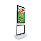 Rotating Digital Poster Touch Screen Monitor Floor Stand, Resolusi Tinggi Kios Digital Display