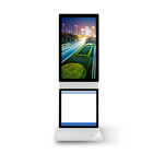 Rotating Digital Poster Touch Screen Monitor Floor Stand, Resolusi Tinggi Kios Digital Display