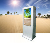 Wireless Wifi Stand Alone Digital Signage Dengan Air Conditioner, Floor Standing Touch Screen Kiosk