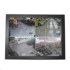 Hitam 15 Inch CCTV LCD Monitor Panel Wall Mount Wide Viewing Angle Konsumsi Rendah
