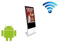 Iklan Outdoor LCD Display 100V - 240V WiFi Digital Signage Android Floor Standing