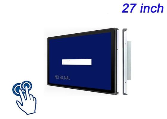 Layar sentuh tertanam 27 inci untuk stand pameran, sistem pendidikan, layar ruang konferensi, dan solusi ritel canggih