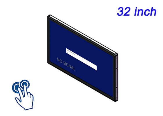 32 inci Touch Embedded Monitor untuk Sistem Surveillance, Operasi Logistik, Tampilan Bandara, dan Ruang Kontrol