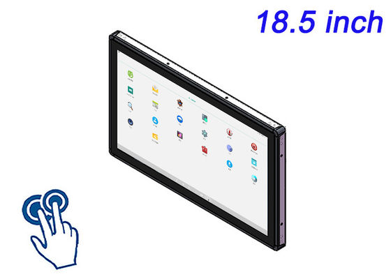 18.5-Inch Android Touch Embedded Monitor untuk Peralatan Kebugaran, Tampilan Wayfinding, Kios Pengangkutan, dan Sistem Hiburan