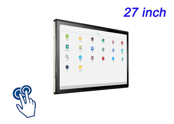 Layar sentuh tertanam Android 27 inci untuk tampilan pameran perdagangan, aplikasi ritel cerdas, konsol multimedia, dan sistem kontrol
