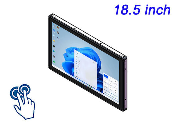 18.5-Inch Windows Touch Embedded Monitor untuk konsol kebugaran, sistem tiket, mesin penjual otomatis, dan tampilan Wayfinding