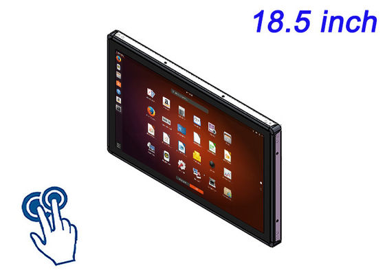 18.5-Inch Linux Touch Embedded Monitor untuk Sistem Cuci Mobil Cerdas, Tanda-tanda Publik, Panel Museum Interaktif, dan Kontrol Industri