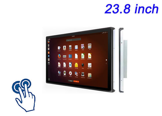 23.8 inci Linux Touch Embedded Display untuk Periklanan Ritel, Sistem Manajemen Lalu Lintas, Panel Penelitian Ilmiah, dan Pusat Komando