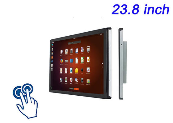 23.8 inci Linux Touch Embedded Display untuk Periklanan Ritel, Sistem Manajemen Lalu Lintas, Panel Penelitian Ilmiah, dan Pusat Komando