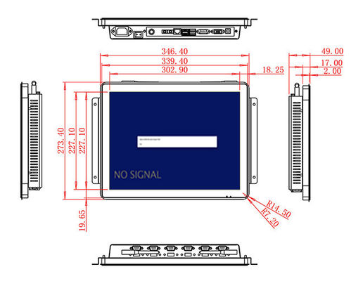 Unit Tampilan Kompak 15-Inch untuk Panel Kontrol Fasilitas, Papan Informasi Publik, Antarmuka Gudang, dan Sistem Logistik