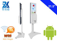 Kios peralatan periklanan Android, layar digital signage sanitizer media player dengan dispenser pembersih tangan otomatis
