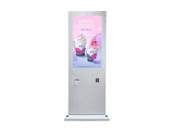 Floor Stand Tampilan Iklan Lcd Tahan Air Luar Ruangan Digital Signage Kios Tampilan Layar