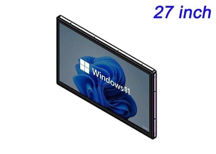 Layar tertanam Windows 27 inci untuk Iklan Digital, Tampilan Pameran Perdagangan, Dashboard Logistik, dan Kamar Komando