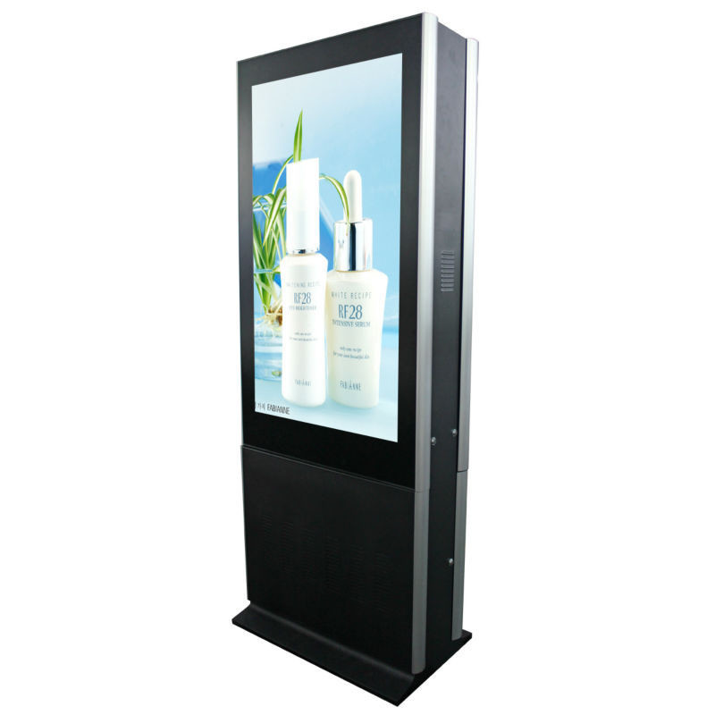 Double Side Screen Gratis Stand Lcd Display, Ultrathin 55 Inch Layar Sentuh Layar Besar