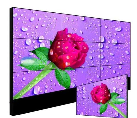 Panel LCD Bezel Tipis 500nits RS232 55in Untuk Iklan